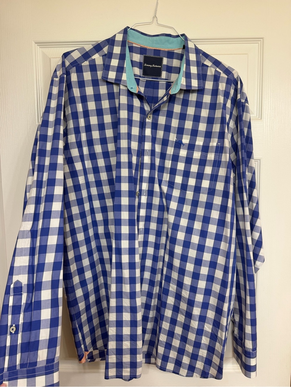 Tommy Bahama Blue & White Check Button-Down Shirt